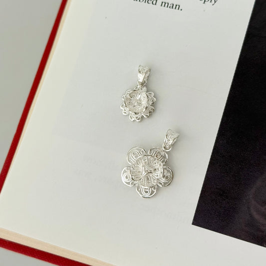 Filigree flower charm