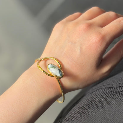 Brass 1stone bangle 3
