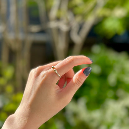 Silver925×Brass plain ring 〈Ball〉6