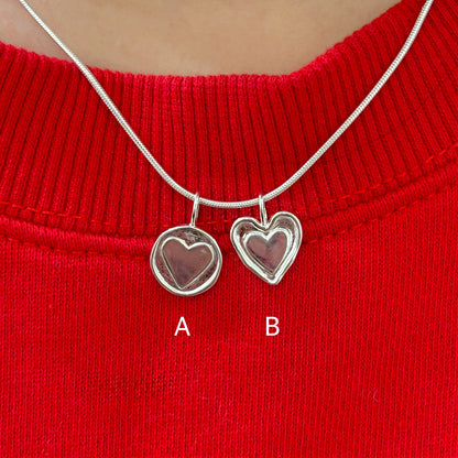 Silver925 plain charm 〈Heart〉