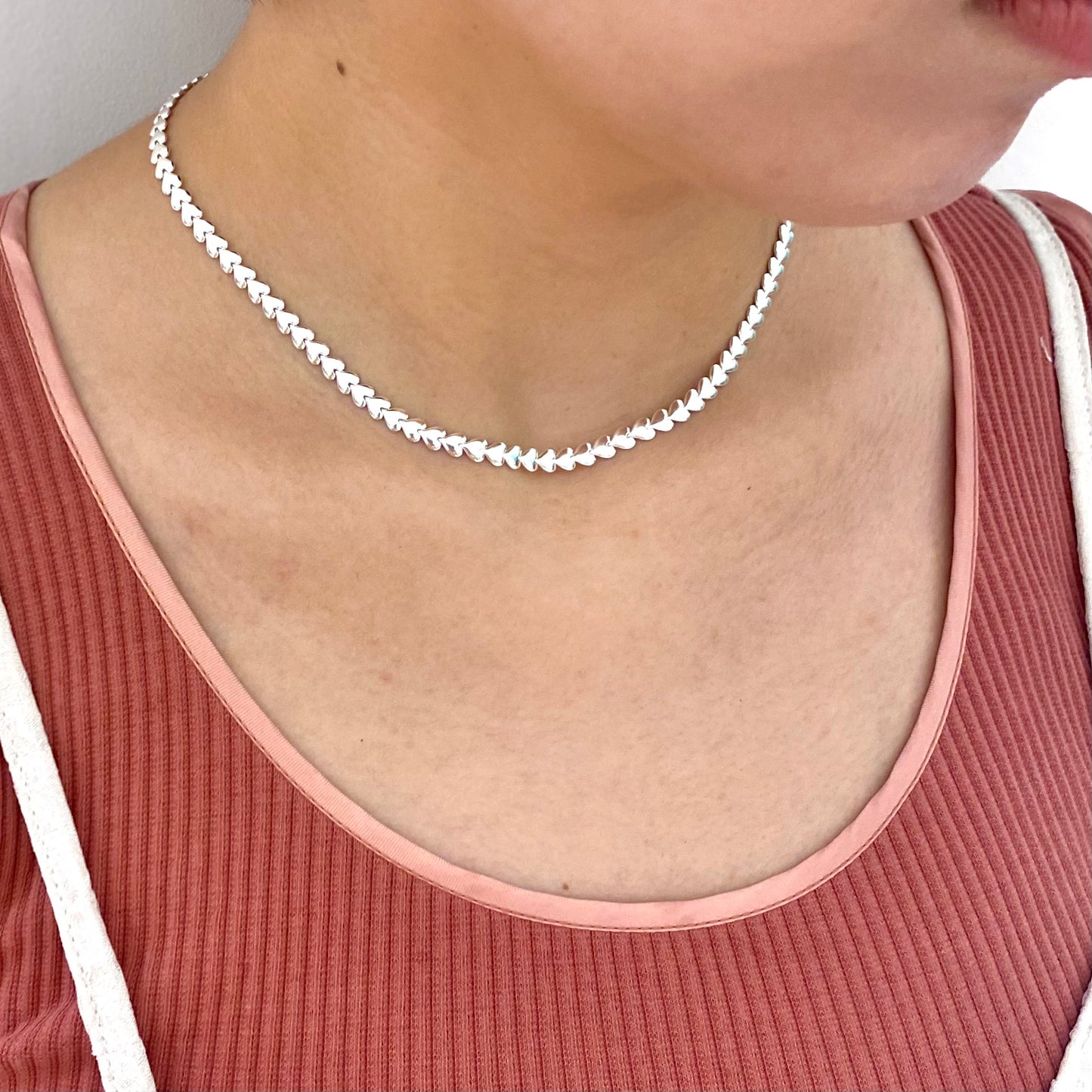 Silver925 chain  necklace 〈Heart〉2