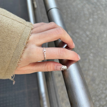 Silver925 plain ring〈I♡U〉