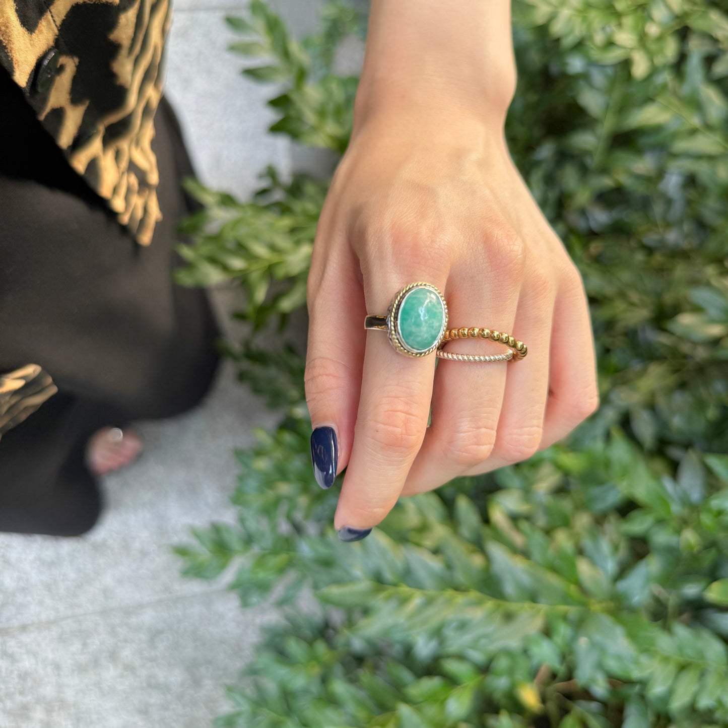 Silver925×Brass design ring 9