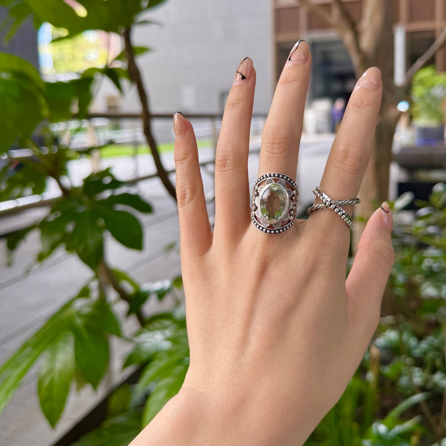 Flower design ring 12