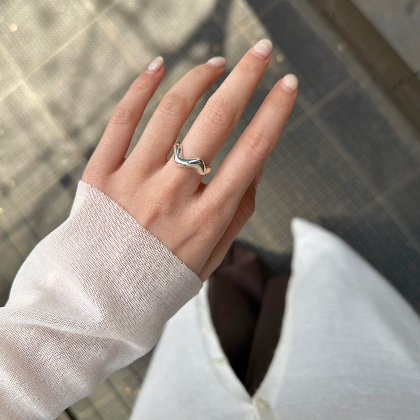 Silver925 plain ring 1
