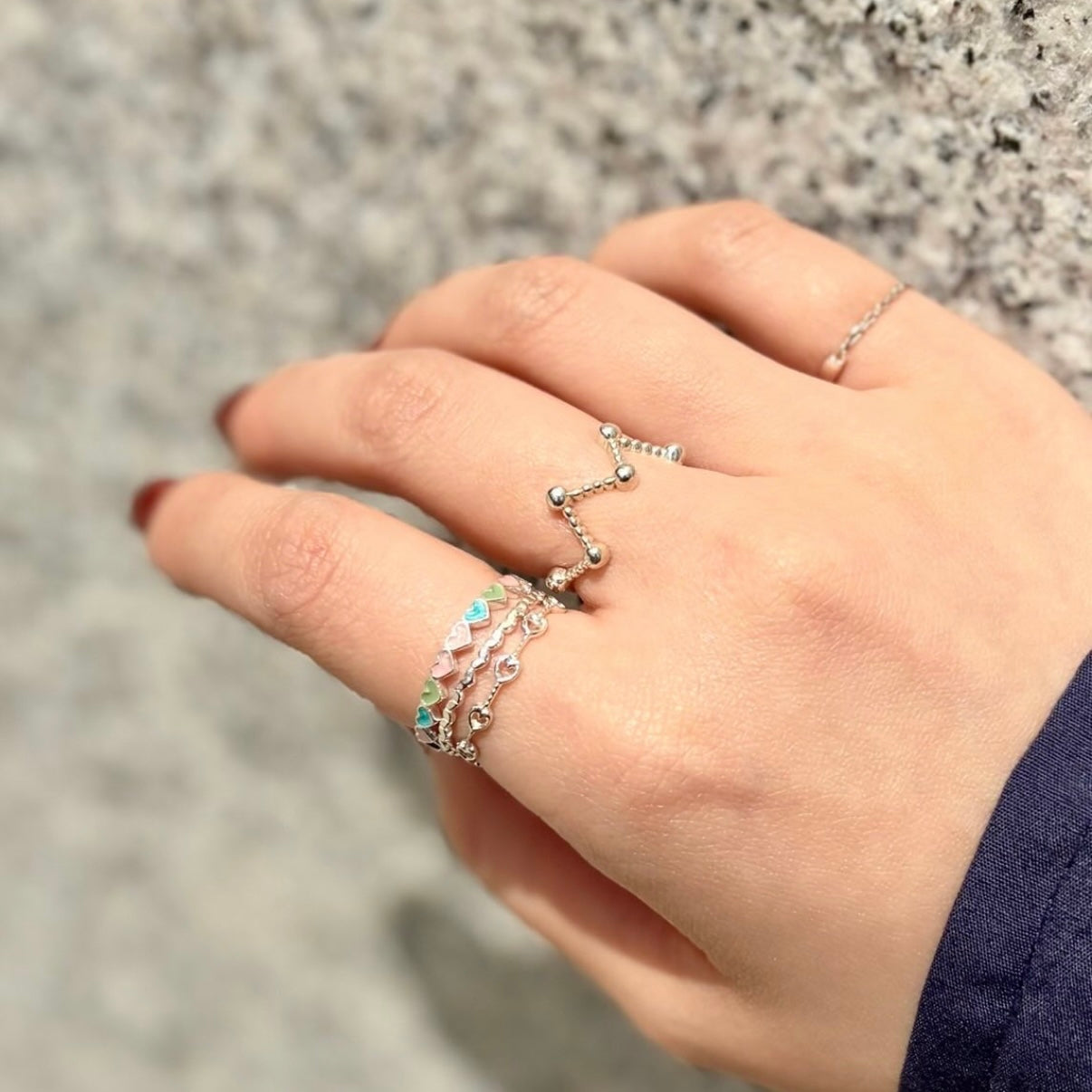 〈札幌限定〉Heart enamel ring