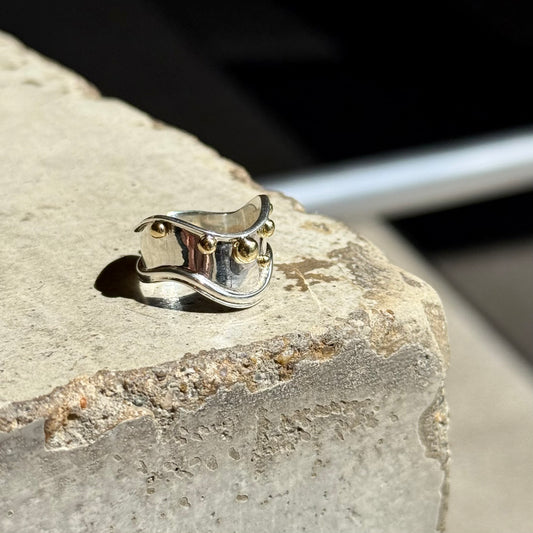【9/22(月)21:00販売終了】 《FUKUOKA先行》Silver925×Brass plain ring