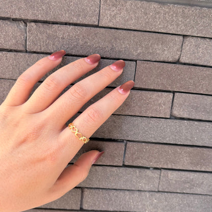 Brass Heart plain ring 2