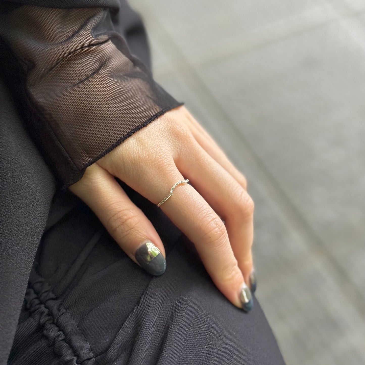 【Bijumam poco】White topaz ring 6