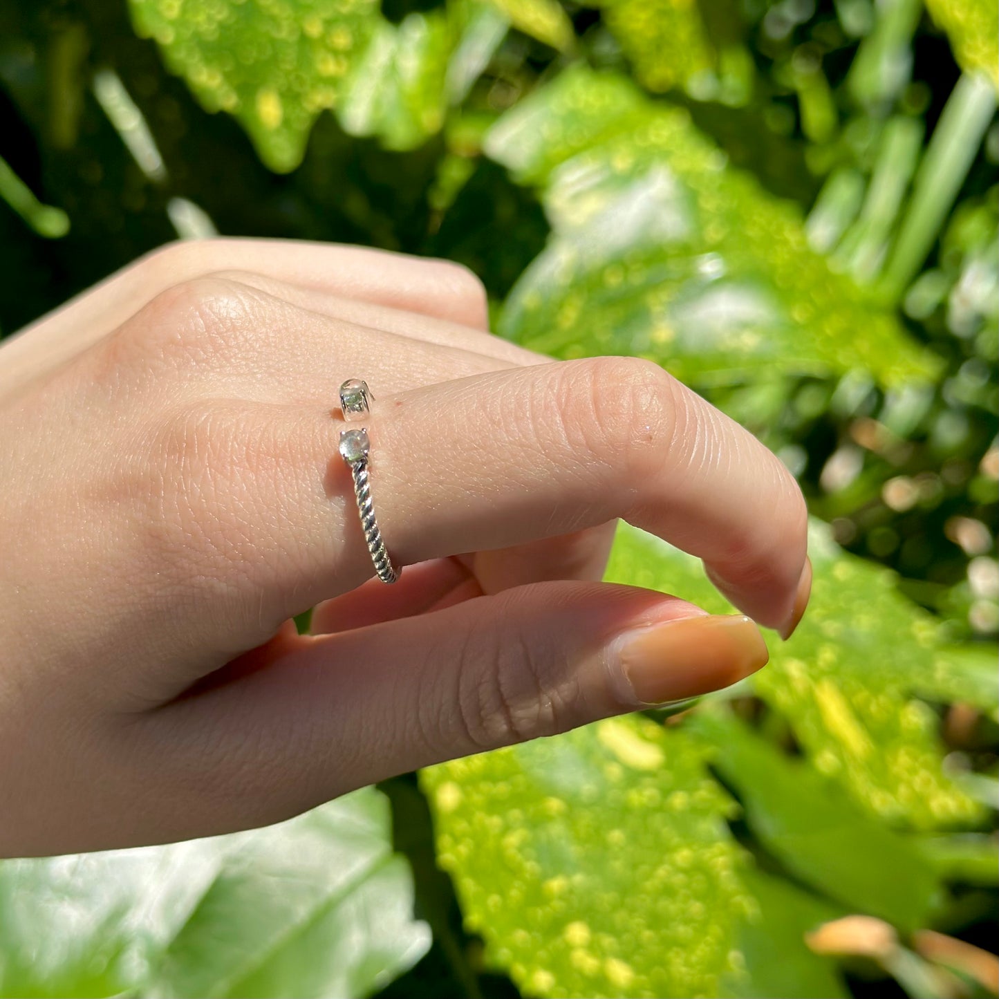 Silver925 2stone ring 18