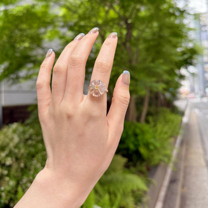 Flower carving ring