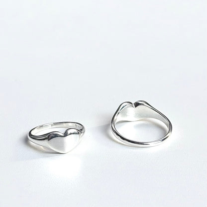 Heart plain ring 53