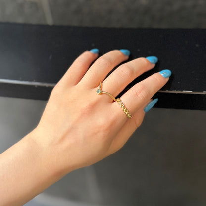 Brass design ring 12