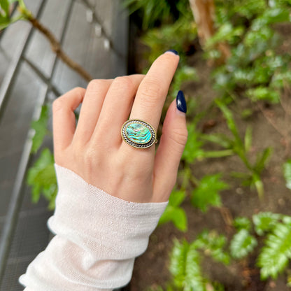 Abalone shell design ring 1