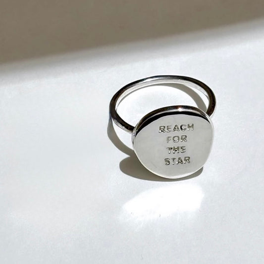 "REACH FOR THE STAR" plain ring