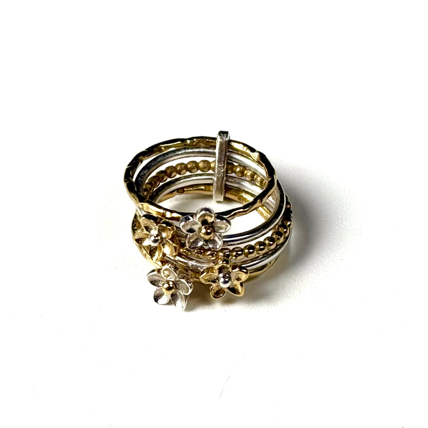Stacking plain ring〈Flower〉