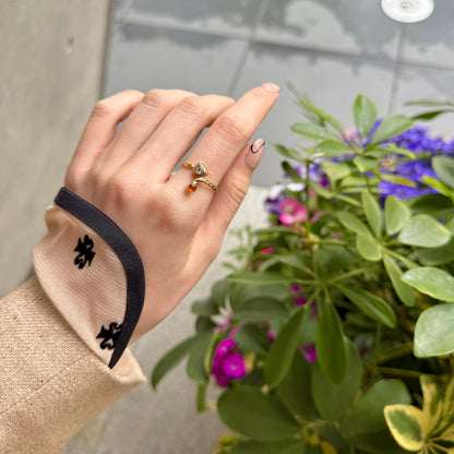 Brass 2stone ring 7