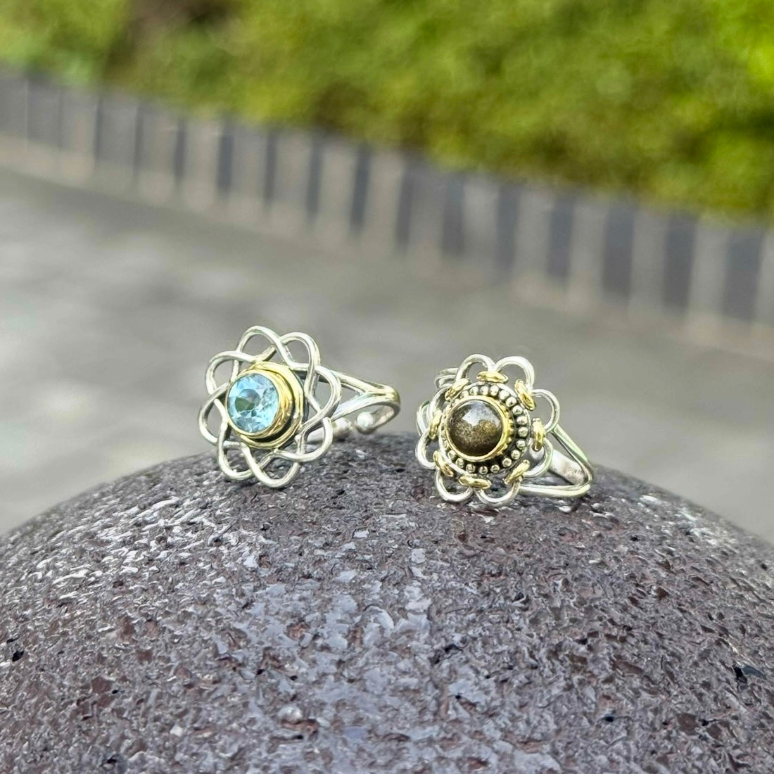 Flower design ring 13