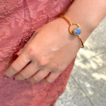 Brass 1stone bangle 3