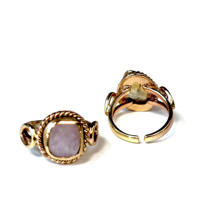 Brass rough design ring