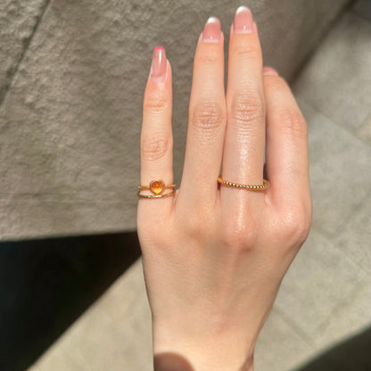 Brass Heart ring 1