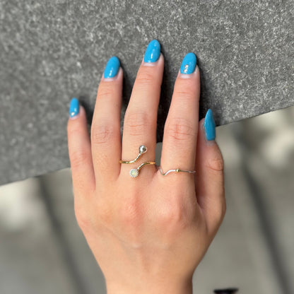 Silver925×Brass design ring 18