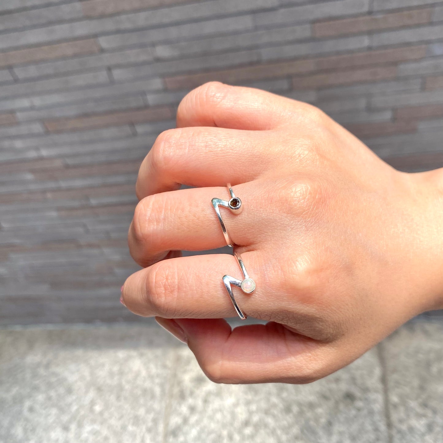 Silver925 wave ring 7