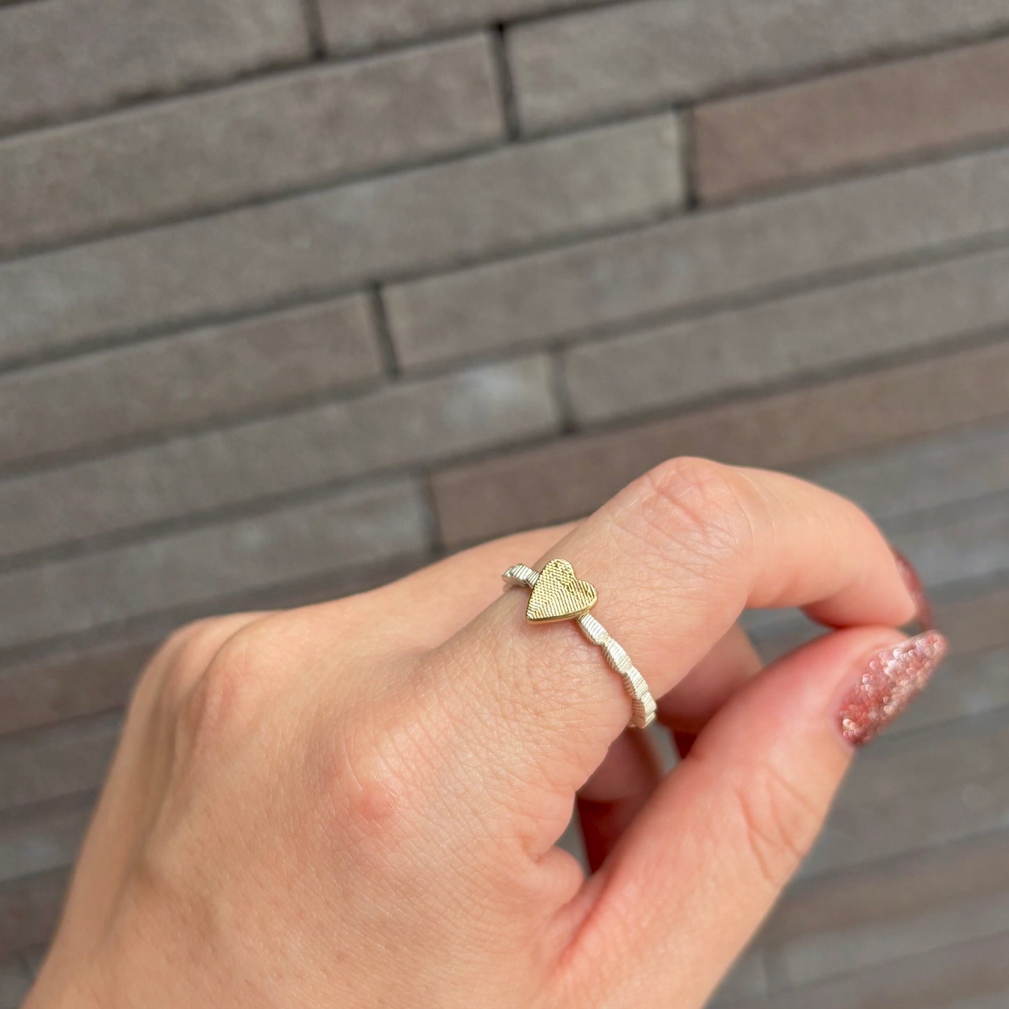 Heart plain ring 24