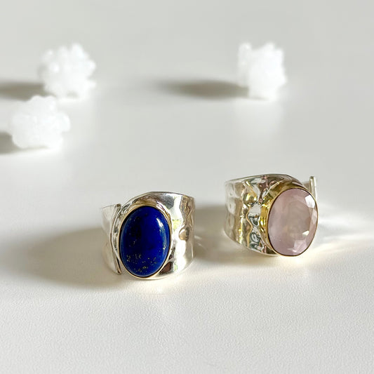 Silver925 × Brass design ring