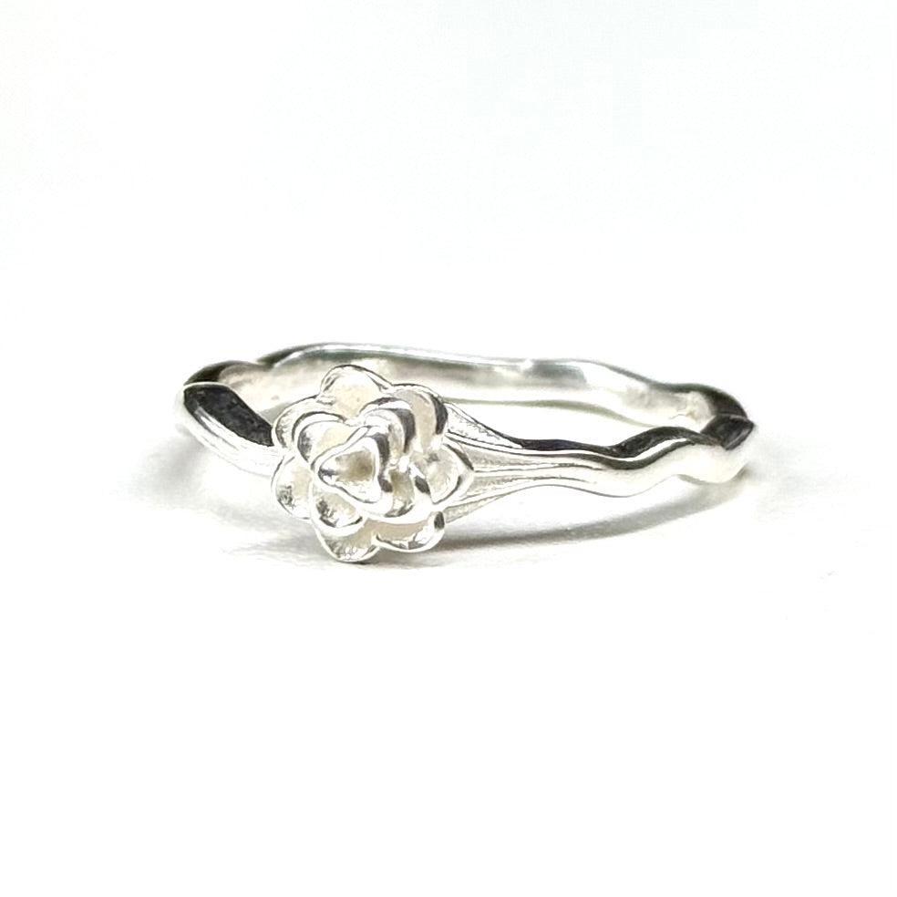 Flower plain ring 7