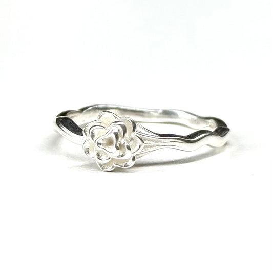 Flower plain ring 7
