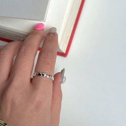 Heart plain ring 62
