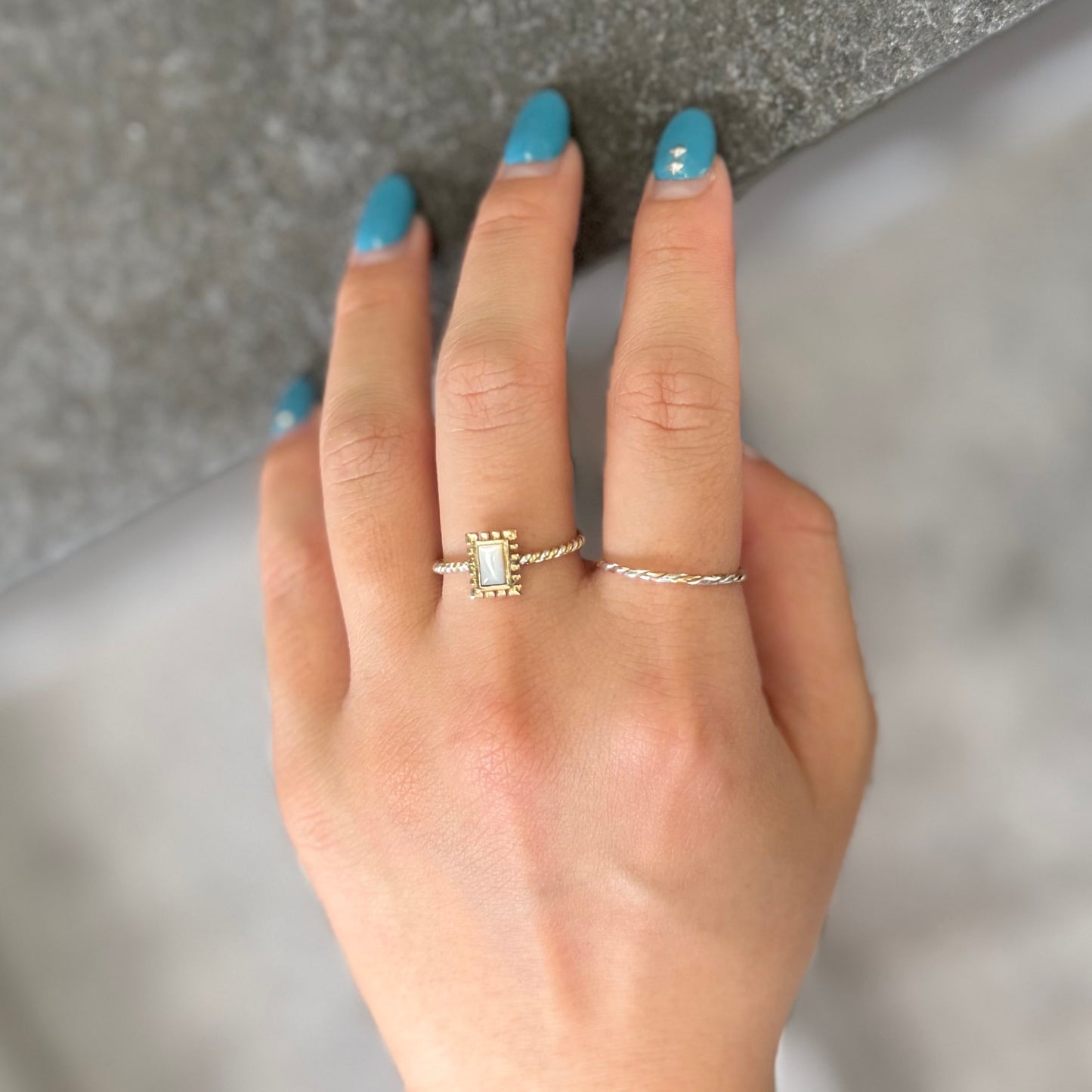 Silver925×Brass petit ring 6