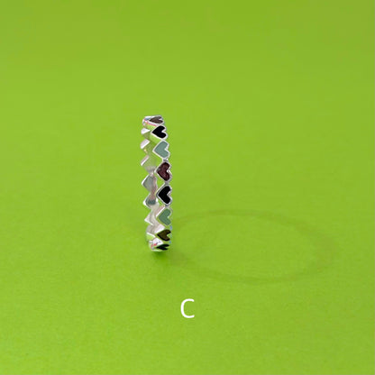 Heart enamel ring 1