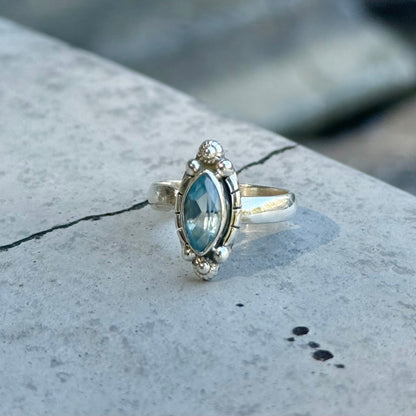 Blue topaz ring