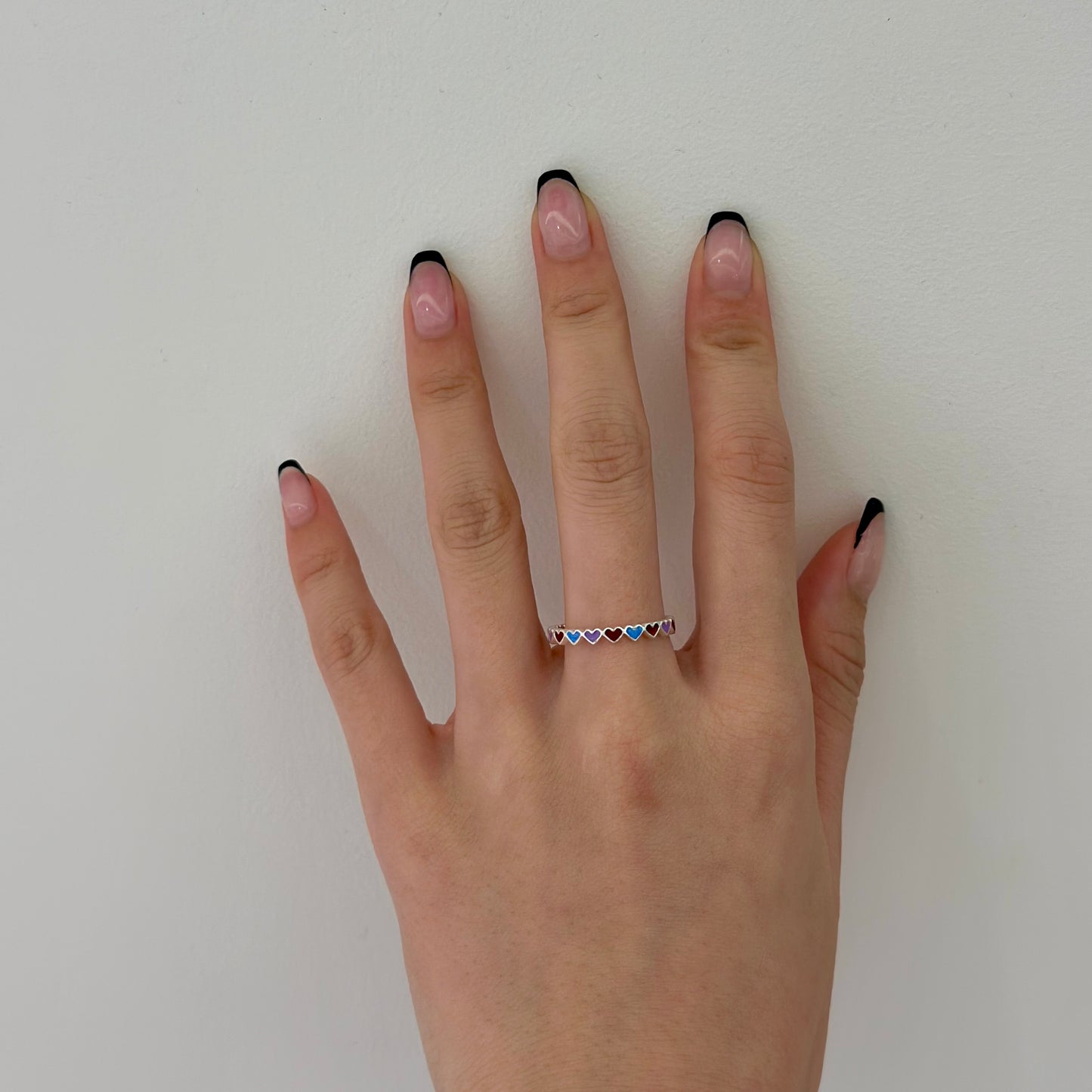 Heart enamel ring 1