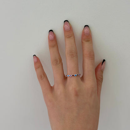 Heart enamel ring 1