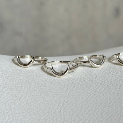 Moon plain ring 5