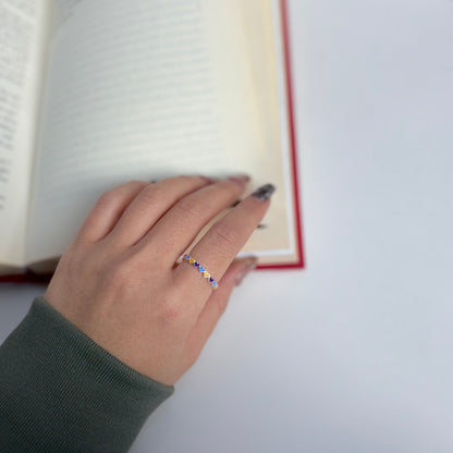 Heart enamel ring 7