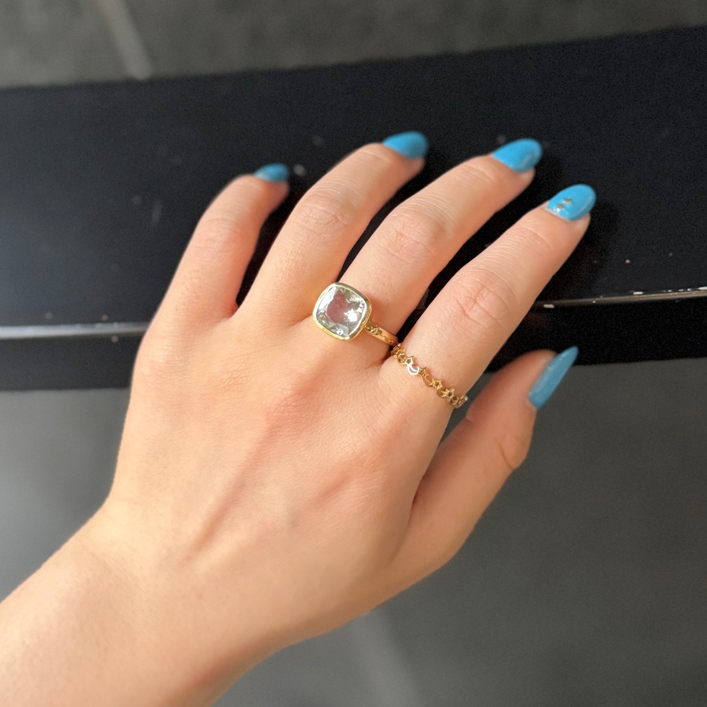 Brass design ring 15