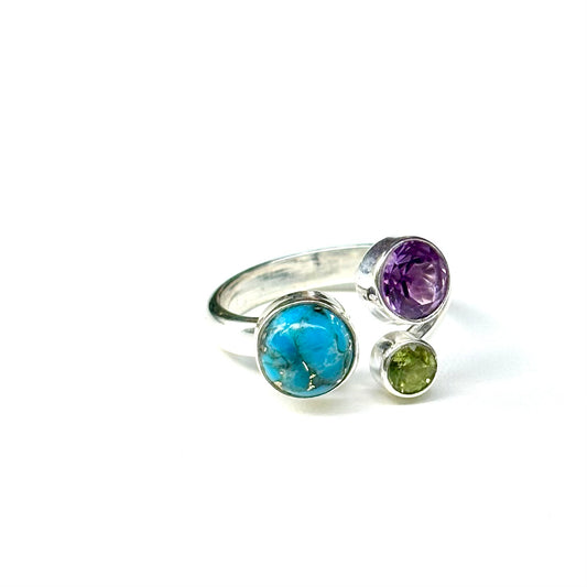 Silver925 3stone ring 1