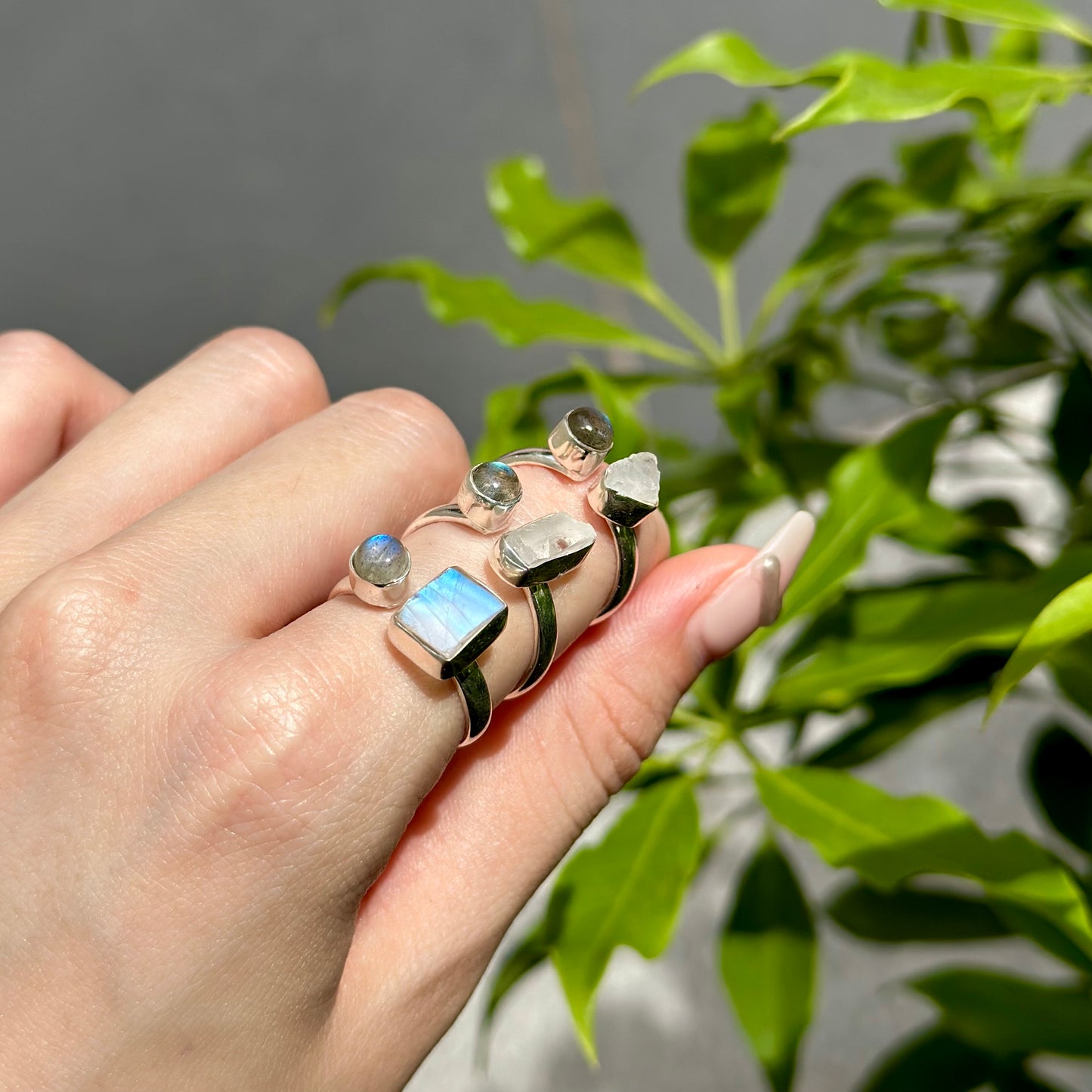 Silver925 2stone ring 8