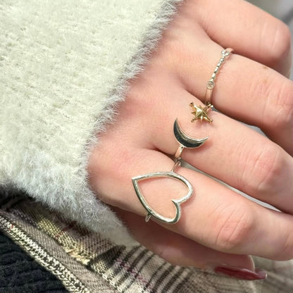 Moon×Star plain ring 1