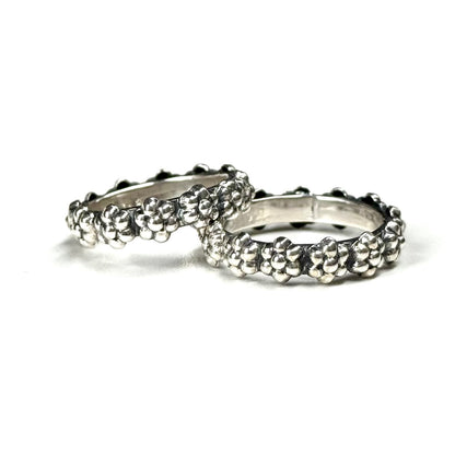 Flower plain ring 12