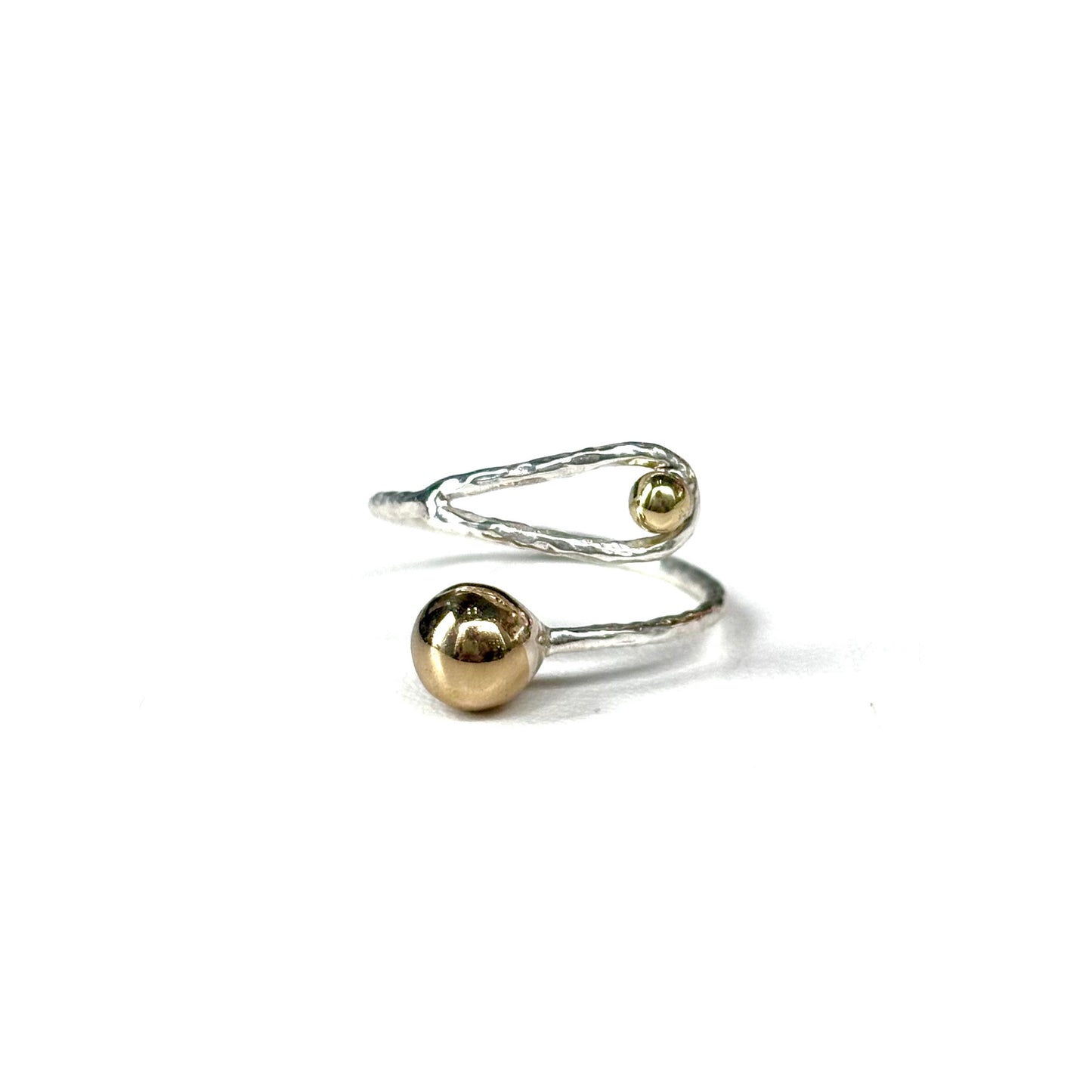 Silver925×Brass plain ring 〈Ball〉21