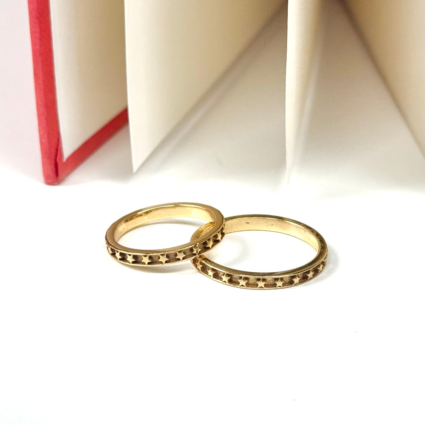 Brass star plain ring 14