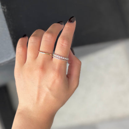 Silver925×brass plain ring 13