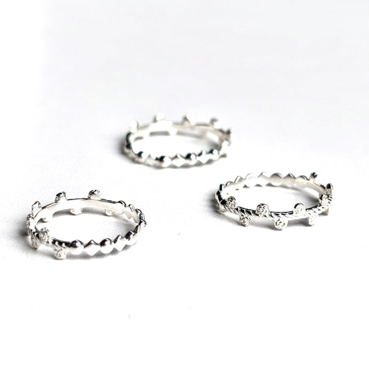 Flower plain ring 28