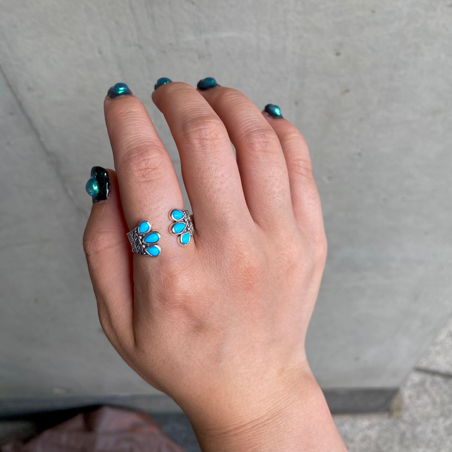 【poco】Turquoise  design  ring 4