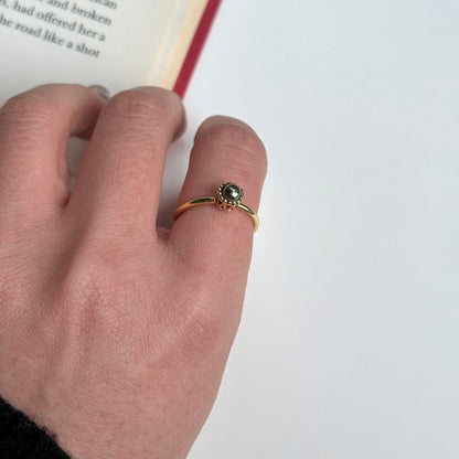 Brass petit ring〈Pyrite〉